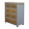 Modern 2 over 3 Chest manor Grey